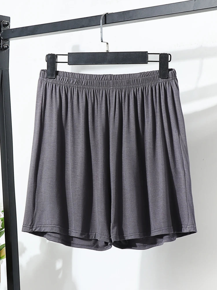 Loose Elastic Waist Modal Women's Shorts Summer plus Size Comfortable Home Casual Wide Leg Pants High Waist Thin Fabric