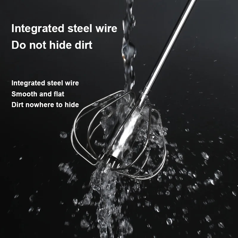 Stainless Steel Egg Beater Durable Semi-Automatic Mixer for Effortless Egg Whipping