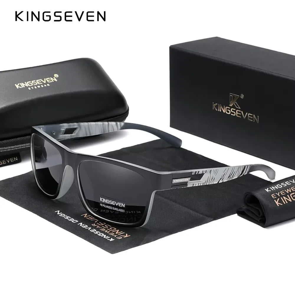 Genuine KINGSEVEN New 2024 Brand Design Men's Glasses Polarized Sunglasses Women UV Lens Fashion Eyewear Oculos De Sol