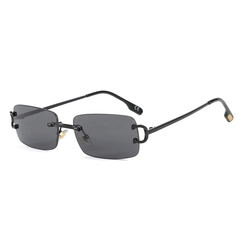 Metal Sunglasses-Vintage Square Frame