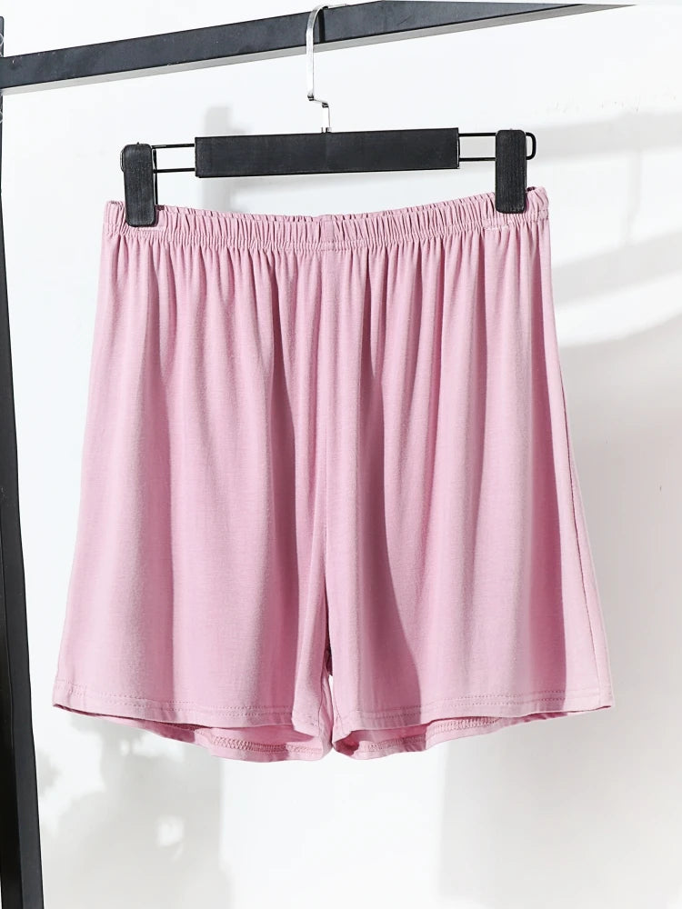 Loose Elastic Waist Modal Women's Shorts Summer plus Size Comfortable Home Casual Wide Leg Pants High Waist Thin Fabric