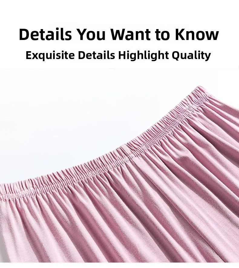 Loose Elastic Waist Modal Women's Shorts Summer plus Size Comfortable Home Casual Wide Leg Pants High Waist Thin Fabric