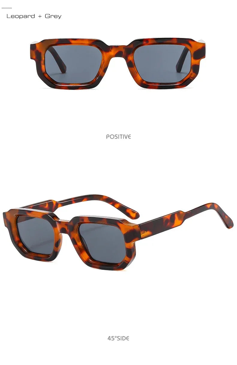 Fashion Blue Square Sunglasses For Women Men Retro Luxury Designer Clear Lens Sun Glasses Shades UV400 Eyeglasses