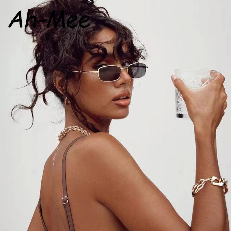 Metal Sunglasses-Vintage Square Frame