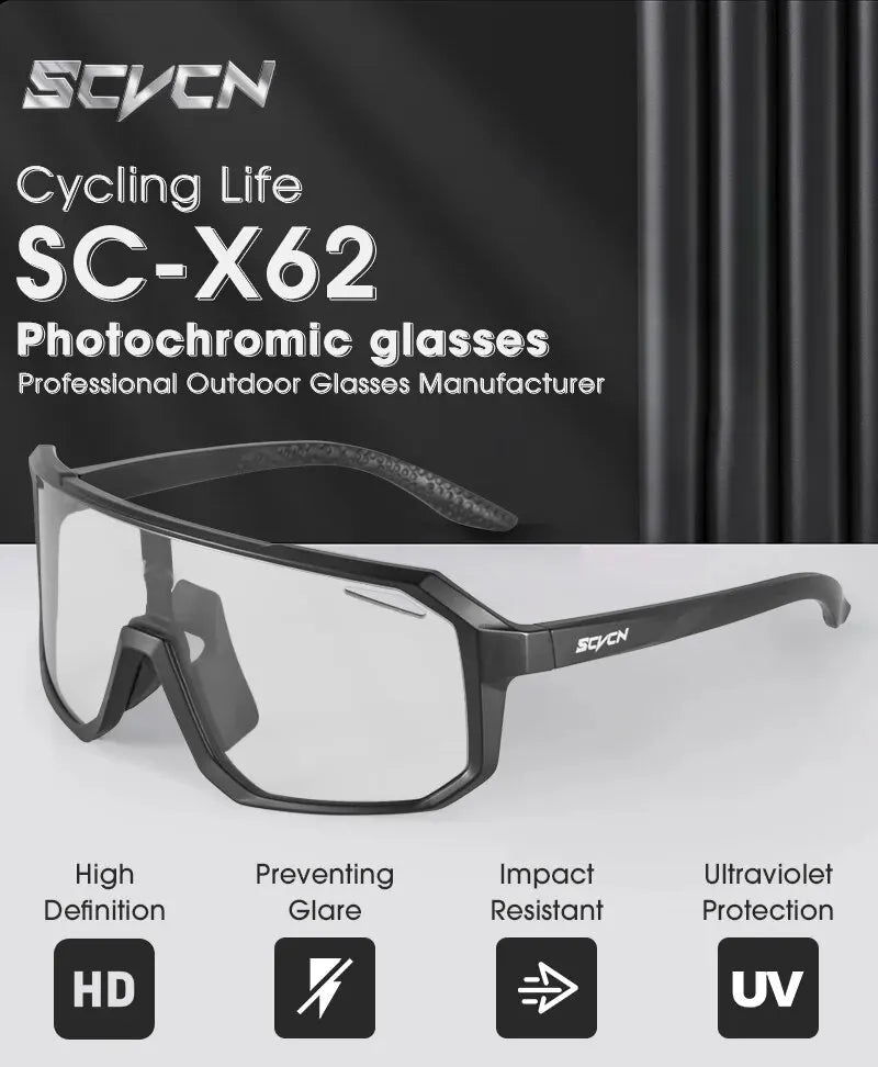 Cycling Glasses Photochromic Sunglasses Men Women Mountain Bike Road Eyewear