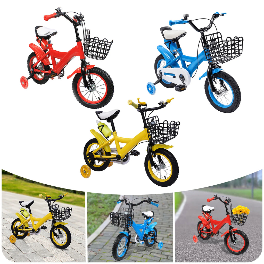 Blue/yellow/red Kids Bike 12 Inch Bicycle for Kids Young Girls Kids Bike Suitable 2-4 Years Old