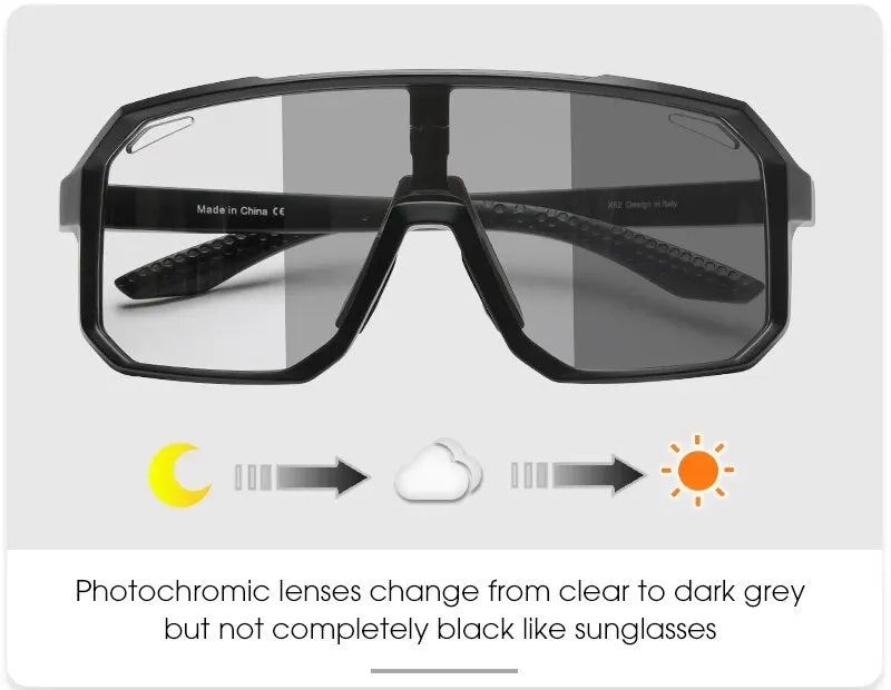 Cycling Glasses Photochromic Sunglasses Men Women Mountain Bike Road Eyewear