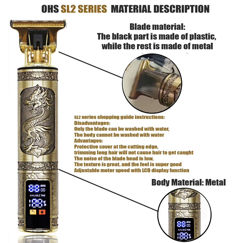 T9 Hair Clipper Repair Beard Shaving Body Hair Trimmer Clippers