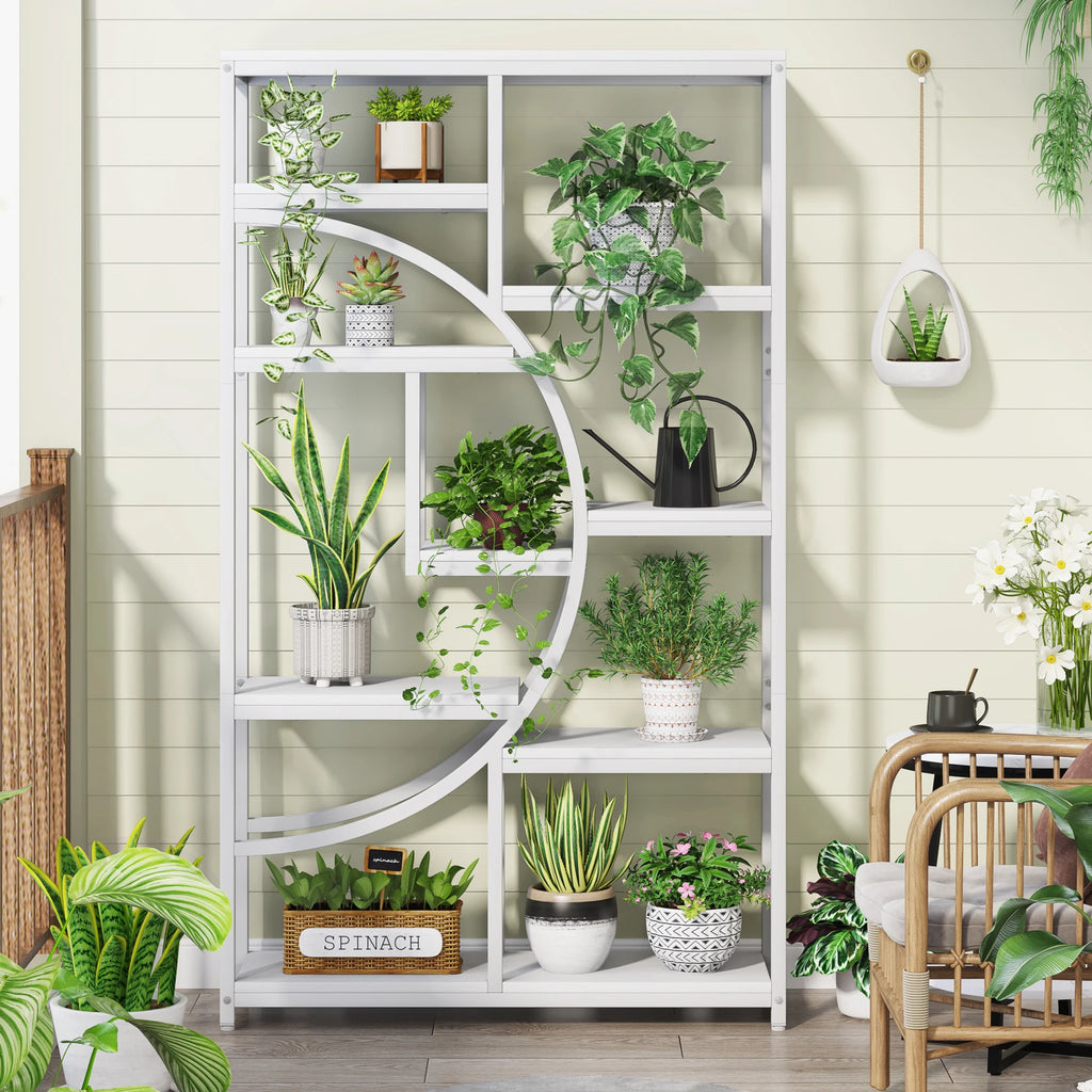 Tribesigns Bookshelf, Industrial 5 Tier Etagere Bookcase, Freestanding Tall Bookshelves Display Shelf Storage Organizer