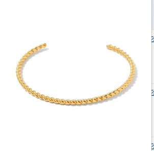 Beads Punk Gold Plated Thick Textured Open Bracelet Bangle for Women and Men