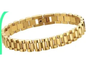 Beads Punk Gold Plated Thick Textured Open Bracelet Bangle for Women and Men