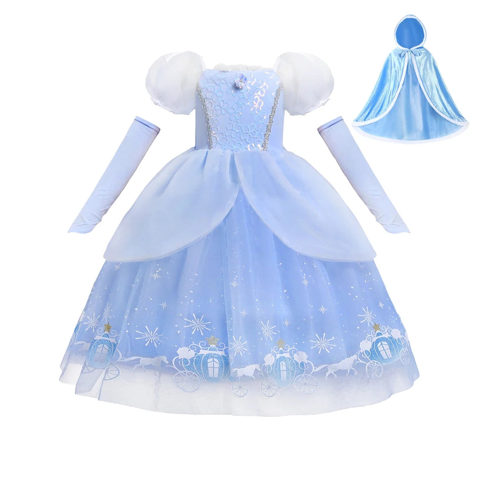 Girls Halloween Cinderella Princess Dress