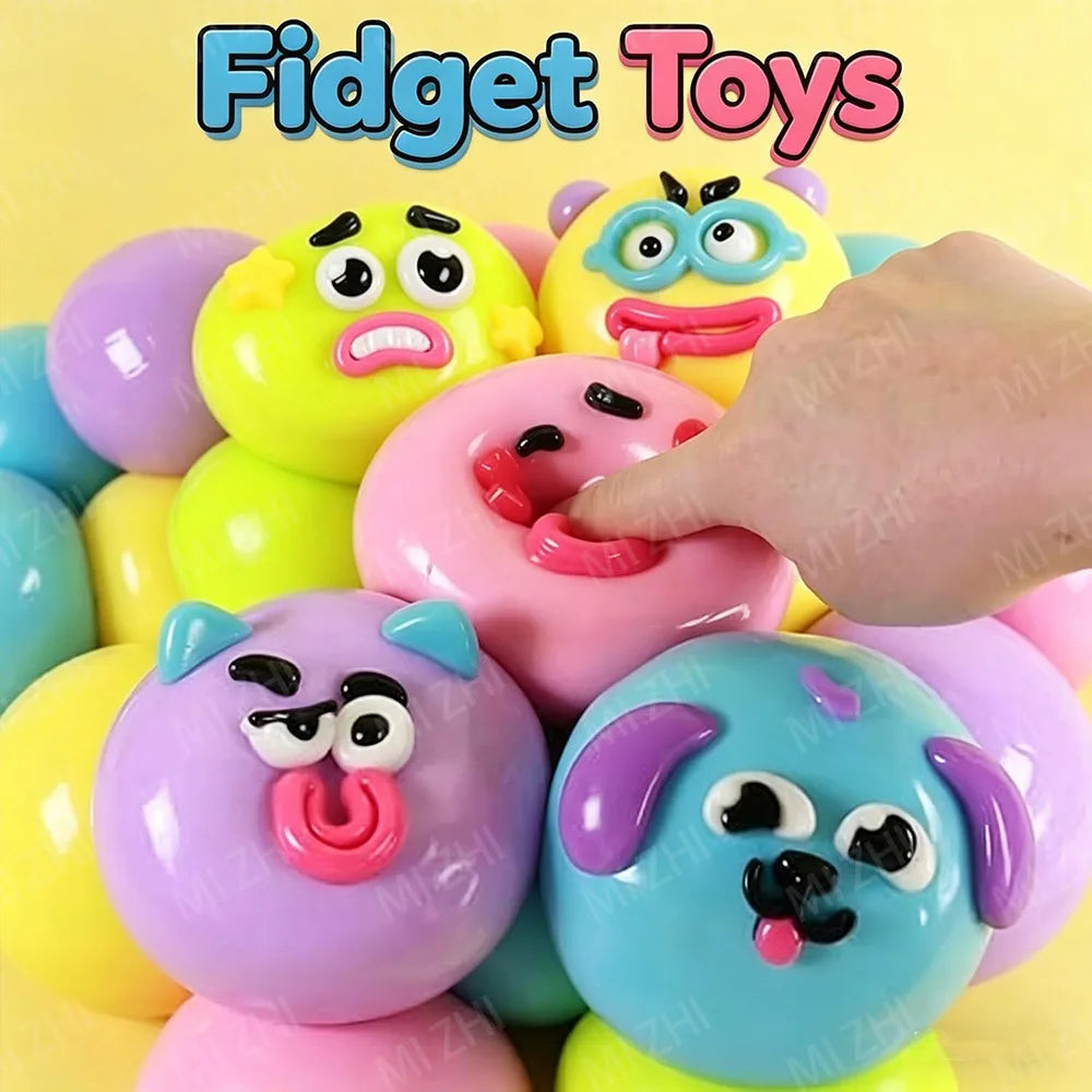 5Pack Smushers Face Squishy Toy Face Swap Squishy Toy Soft Taba Moldable Cute Slow Rise Squeeze Toy Relaxing Sensory