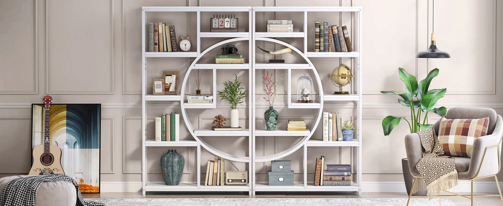 Tribesigns Bookshelf, Industrial 5 Tier Etagere Bookcase, Freestanding Tall Bookshelves Display Shelf Storage Organizer