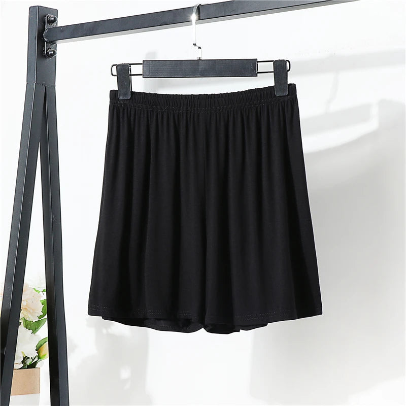 Loose Elastic Waist Modal Women's Shorts Summer plus Size Comfortable Home Casual Wide Leg Pants High Waist Thin Fabric