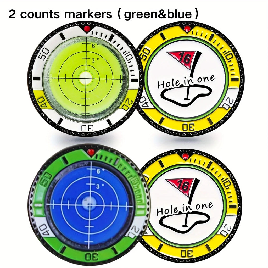 Golf Ball Marker for Putting Green Golf-Green Reader with High Precision Slope Reading Aid