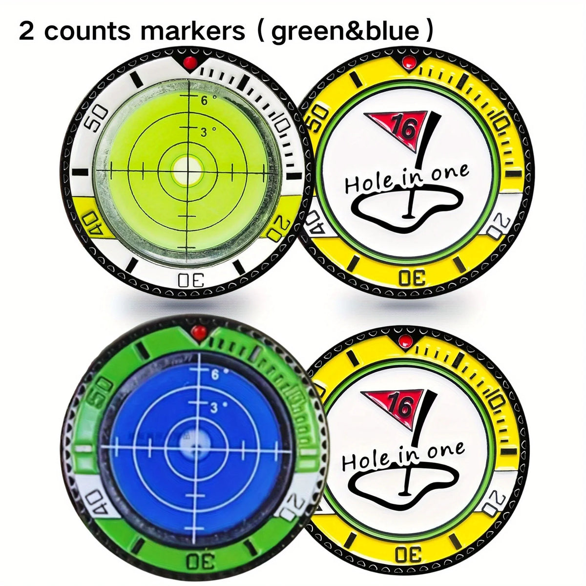 Golf Ball Marker for Putting Green Golf-Green Reader with High Precision Slope Reading Aid