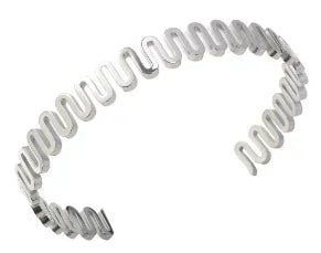 Beads Punk Gold Plated Thick Textured Open Bracelet Bangle for Women and Men