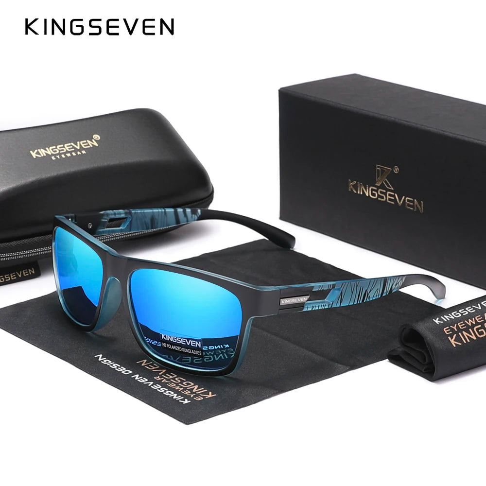 Genuine KINGSEVEN New 2024 Brand Design Men's Glasses Polarized Sunglasses Women UV Lens Fashion Eyewear Oculos De Sol
