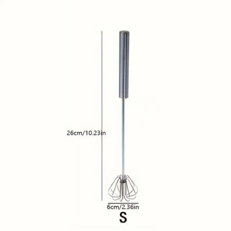 Stainless Steel Egg Beater Durable Semi-Automatic Mixer for Effortless Egg Whipping
