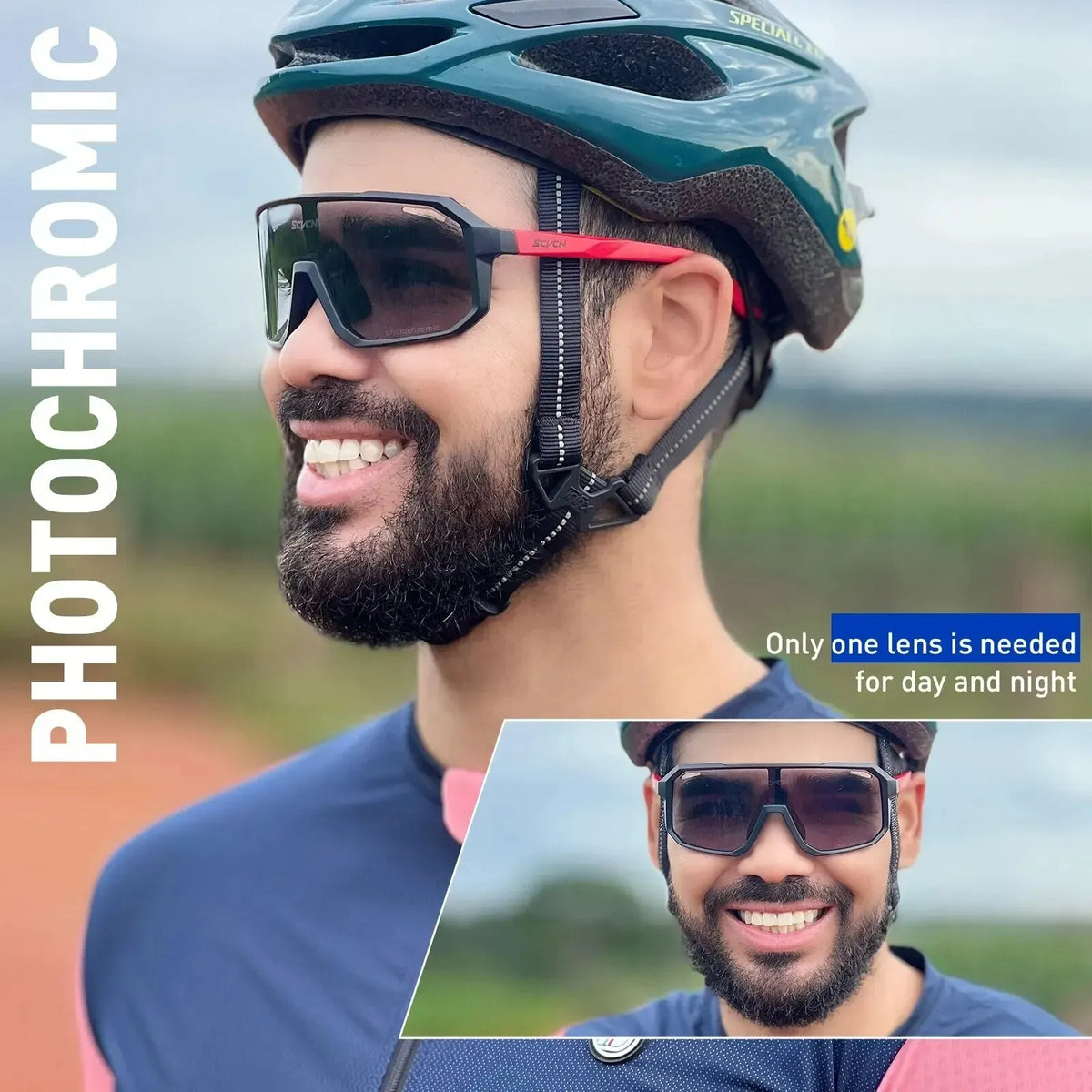 Cycling Glasses Photochromic Sunglasses Men Women Mountain Bike Road Eyewear