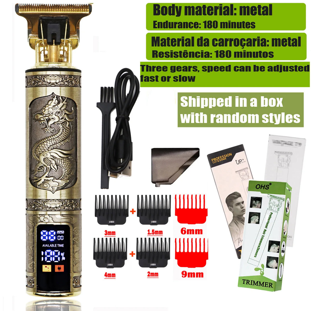 T9 Hair Clipper Repair Beard Shaving Body Hair Trimmer Clippers