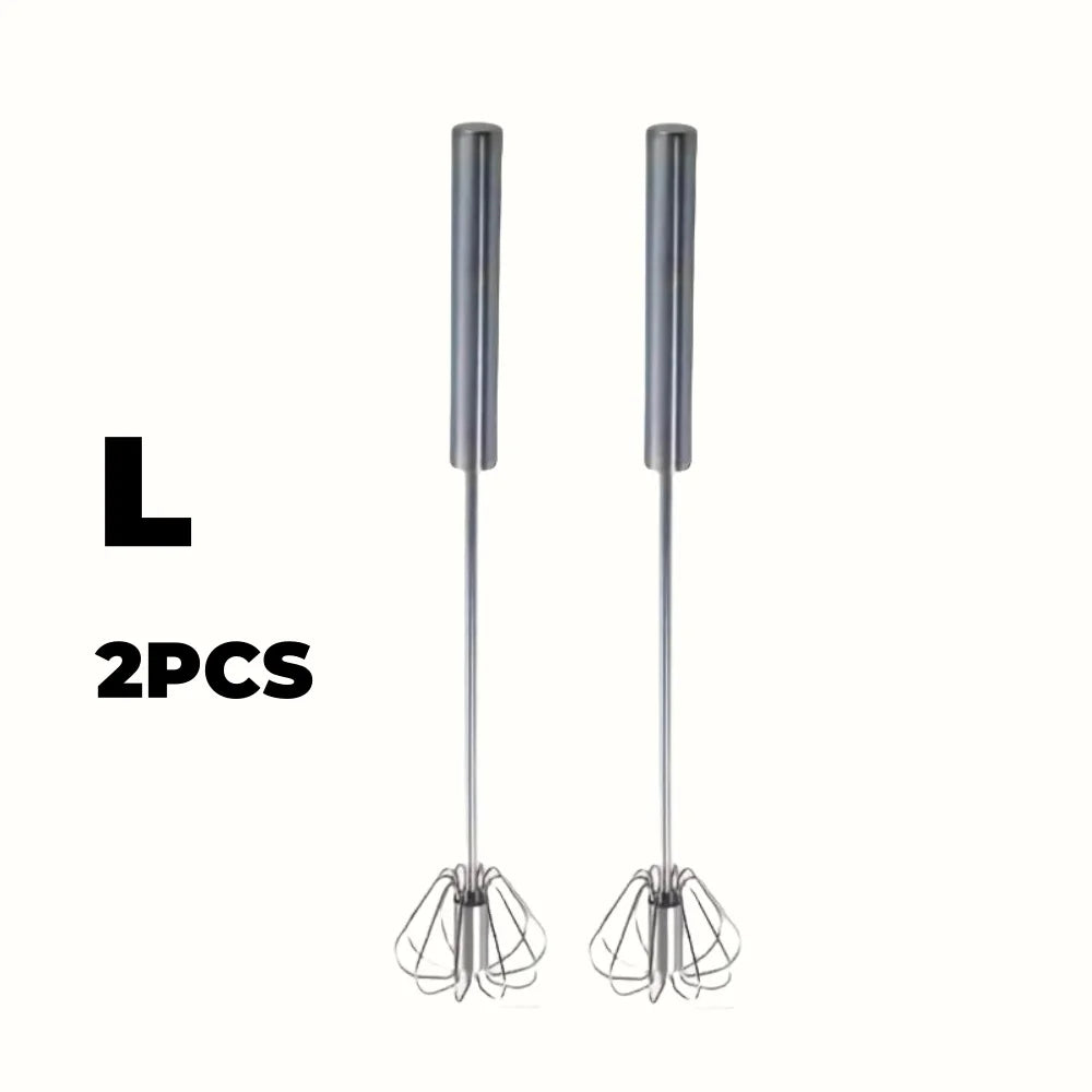 Stainless Steel Egg Beater Durable Semi-Automatic Mixer for Effortless Egg Whipping