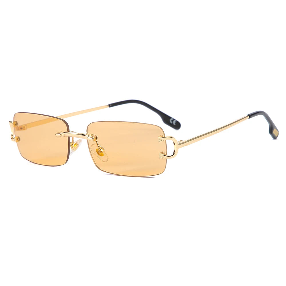 Metal Sunglasses-Vintage Square Frame