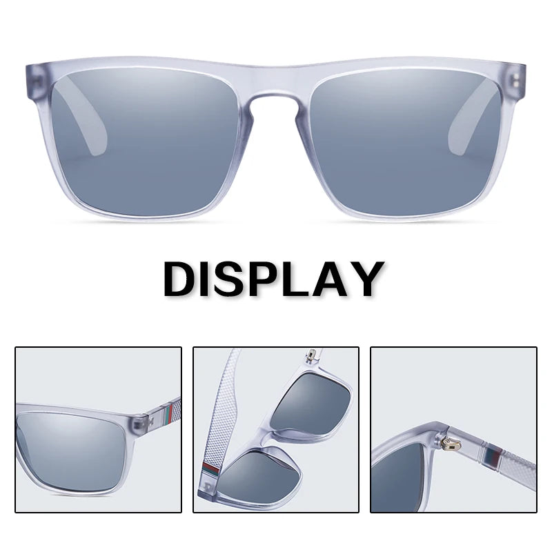 Fashion Square Vintage Polarized Sunglasses Men Women Retro Driving Fishing  Sun Glasses