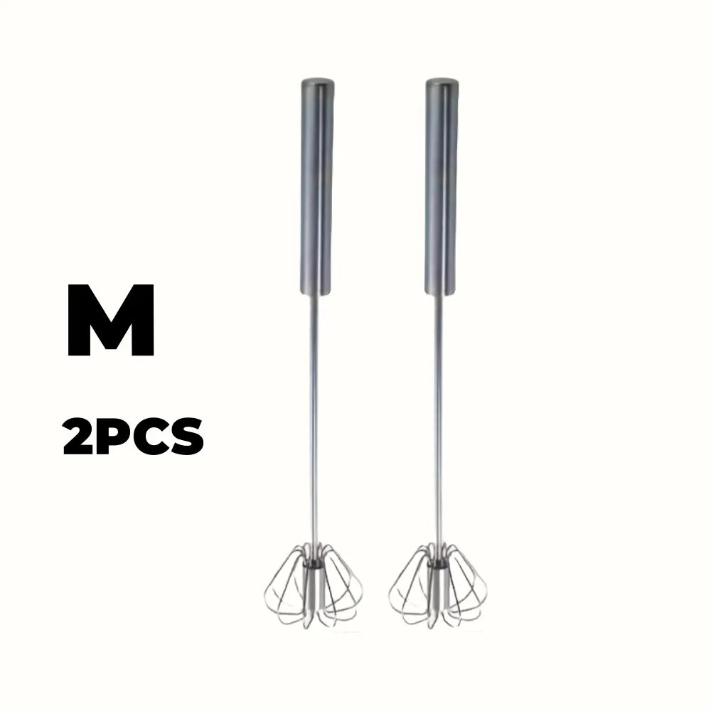 Stainless Steel Egg Beater Durable Semi-Automatic Mixer for Effortless Egg Whipping