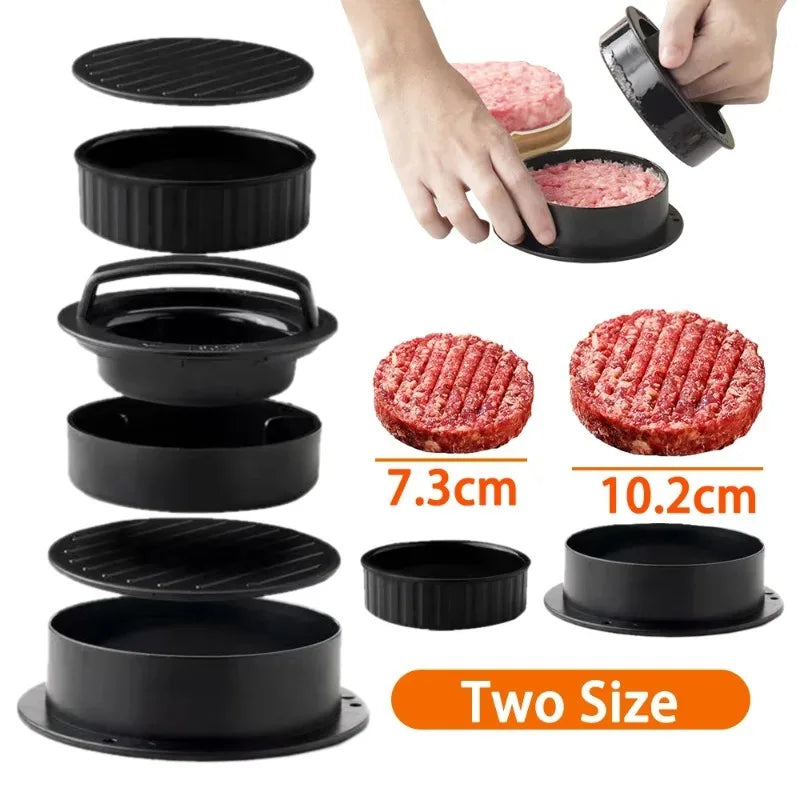 Round Chopped Burger Burger Accessories Gadgets Cuisine ABS Press Fors Cutlet Mold Crush Hamburger Patty Maker Device Beef Grill