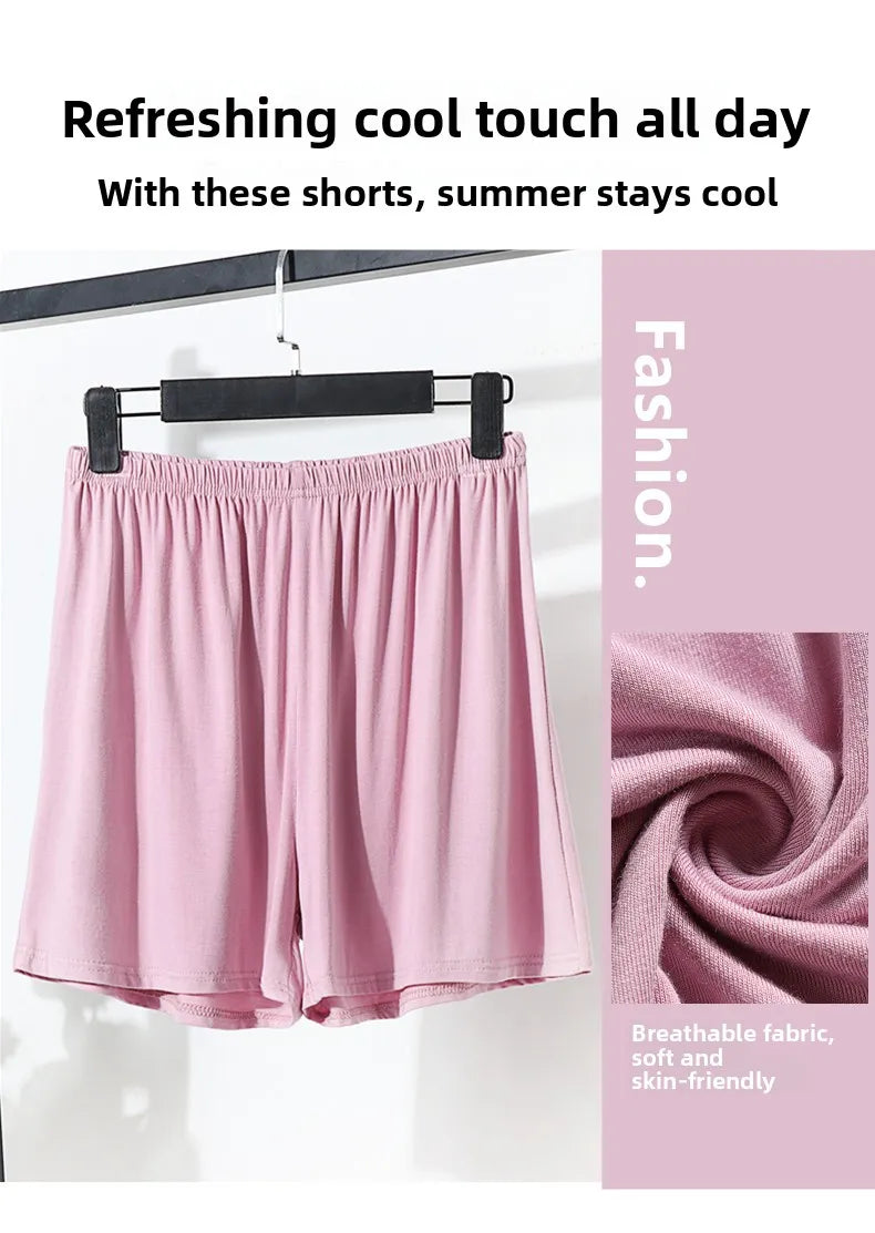 Loose Elastic Waist Modal Women's Shorts Summer plus Size Comfortable Home Casual Wide Leg Pants High Waist Thin Fabric