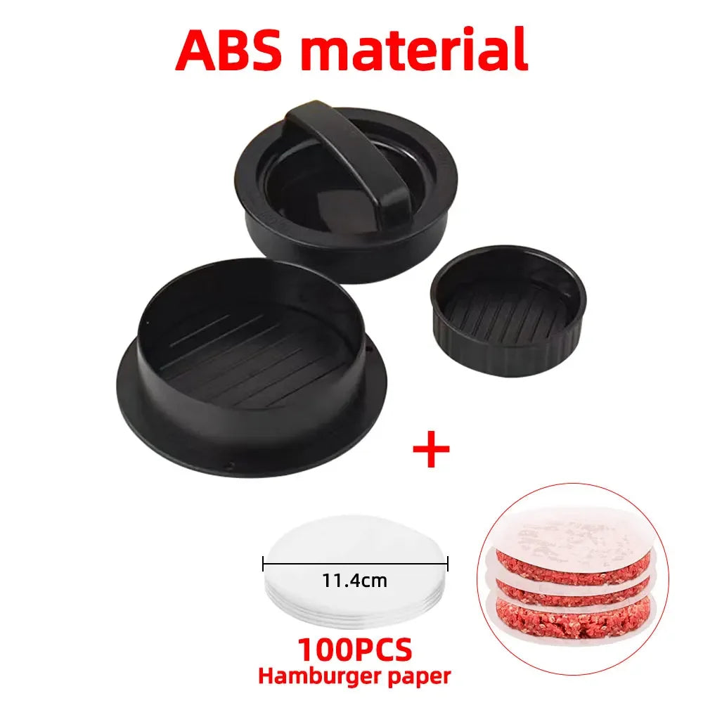 Round Chopped Burger Burger Accessories Gadgets Cuisine ABS Press Fors Cutlet Mold Crush Hamburger Patty Maker Device Beef Grill