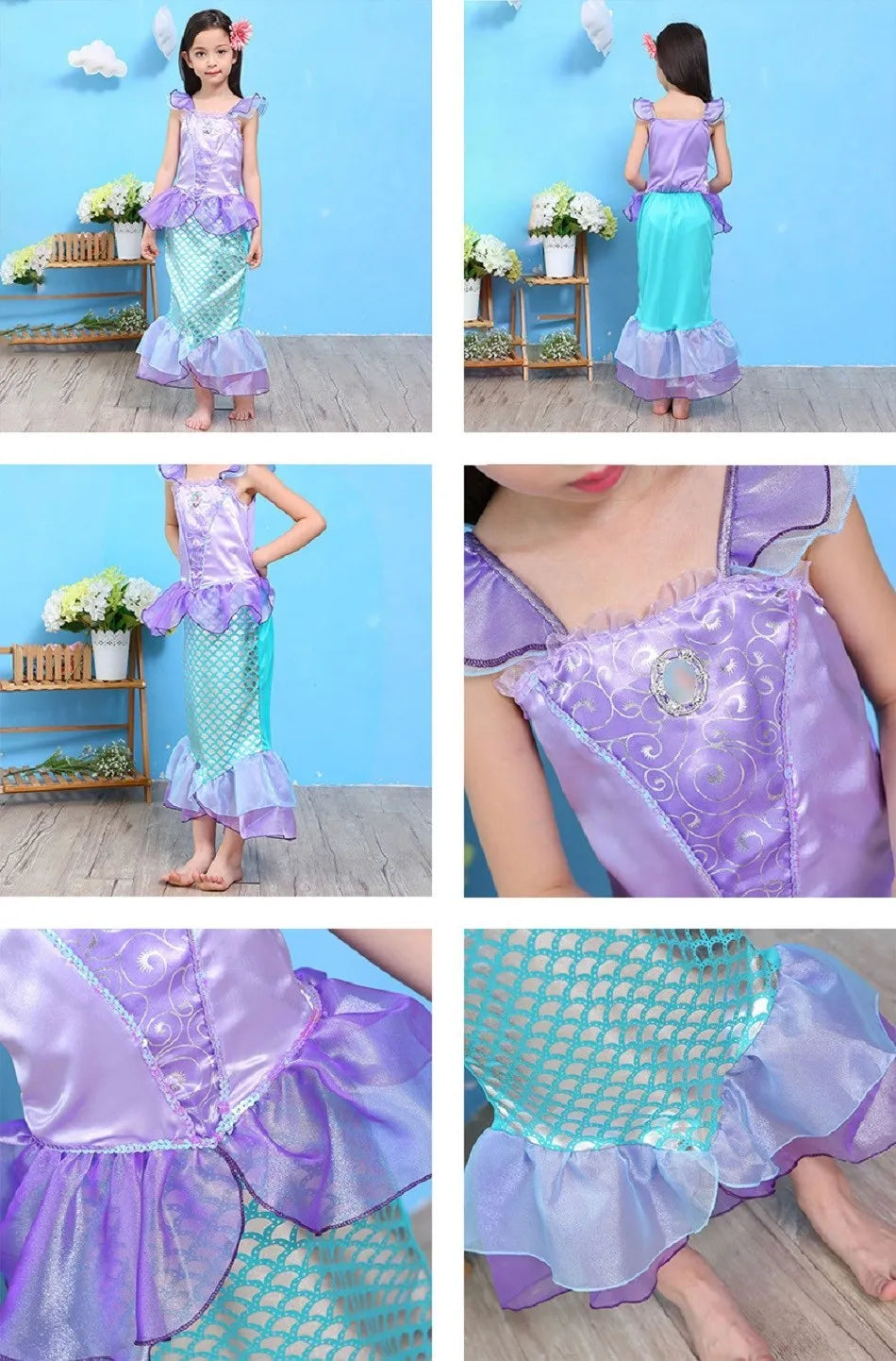 Kids Belle, Rapunzel, Cinderella, Anna, Elsa, Encanto Outfit