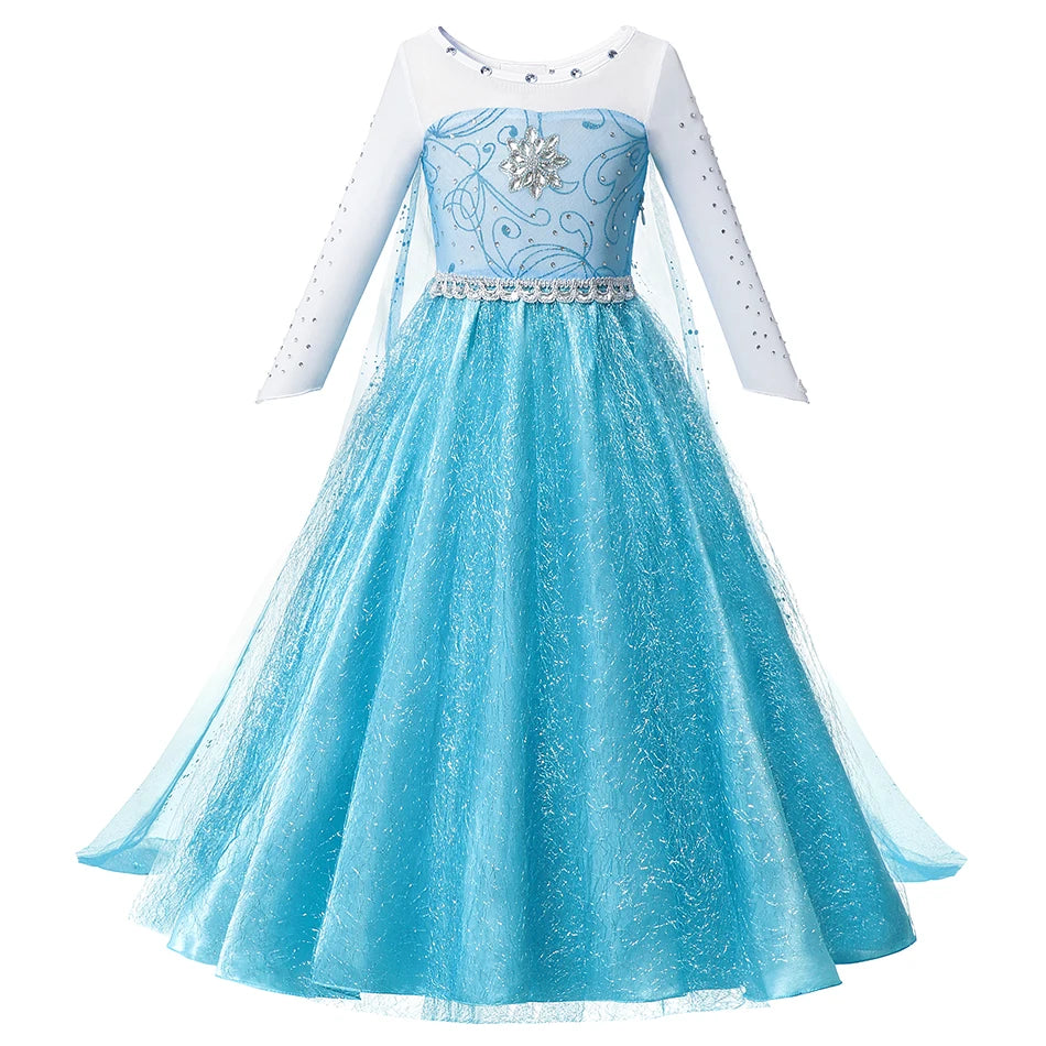 Queen Elsa Anna Costume Girls Princess Dress Toddler Halloween