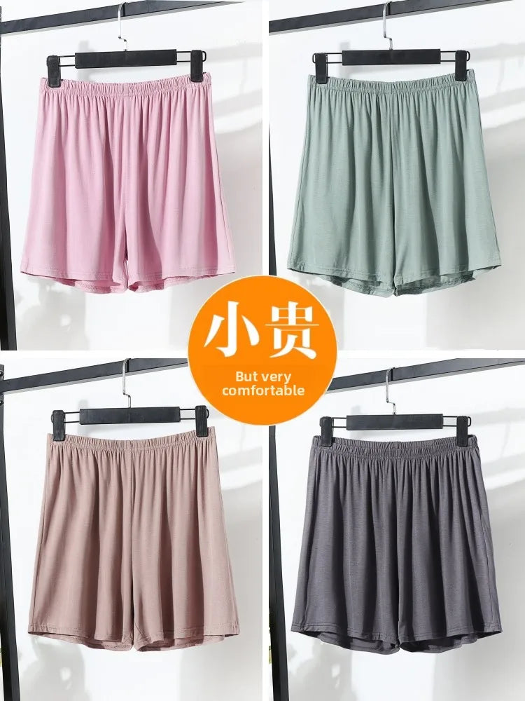 Loose Elastic Waist Modal Women's Shorts Summer plus Size Comfortable Home Casual Wide Leg Pants High Waist Thin Fabric