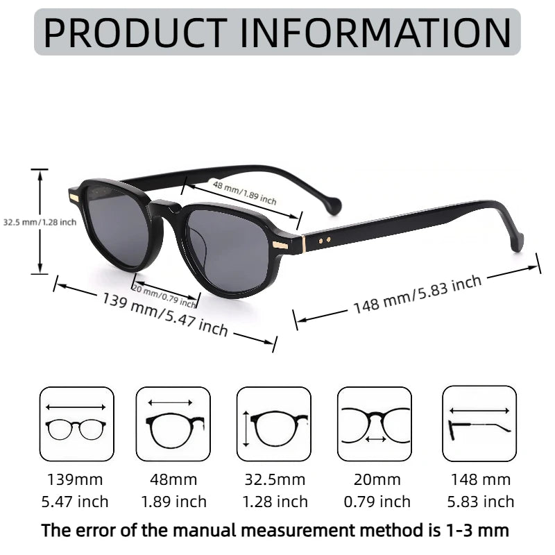 LumoGaze Retro UV400 Fashion Handmade Women's Sunglasses