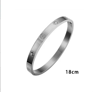 Beads Punk Gold Plated Thick Textured Open Bracelet Bangle for Women and Men