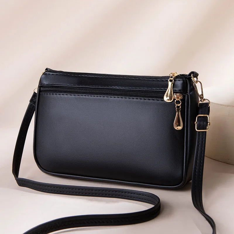 Fashion Mini Shoulder Bags for Women Solid Color Leather-Female Crossbody Bag