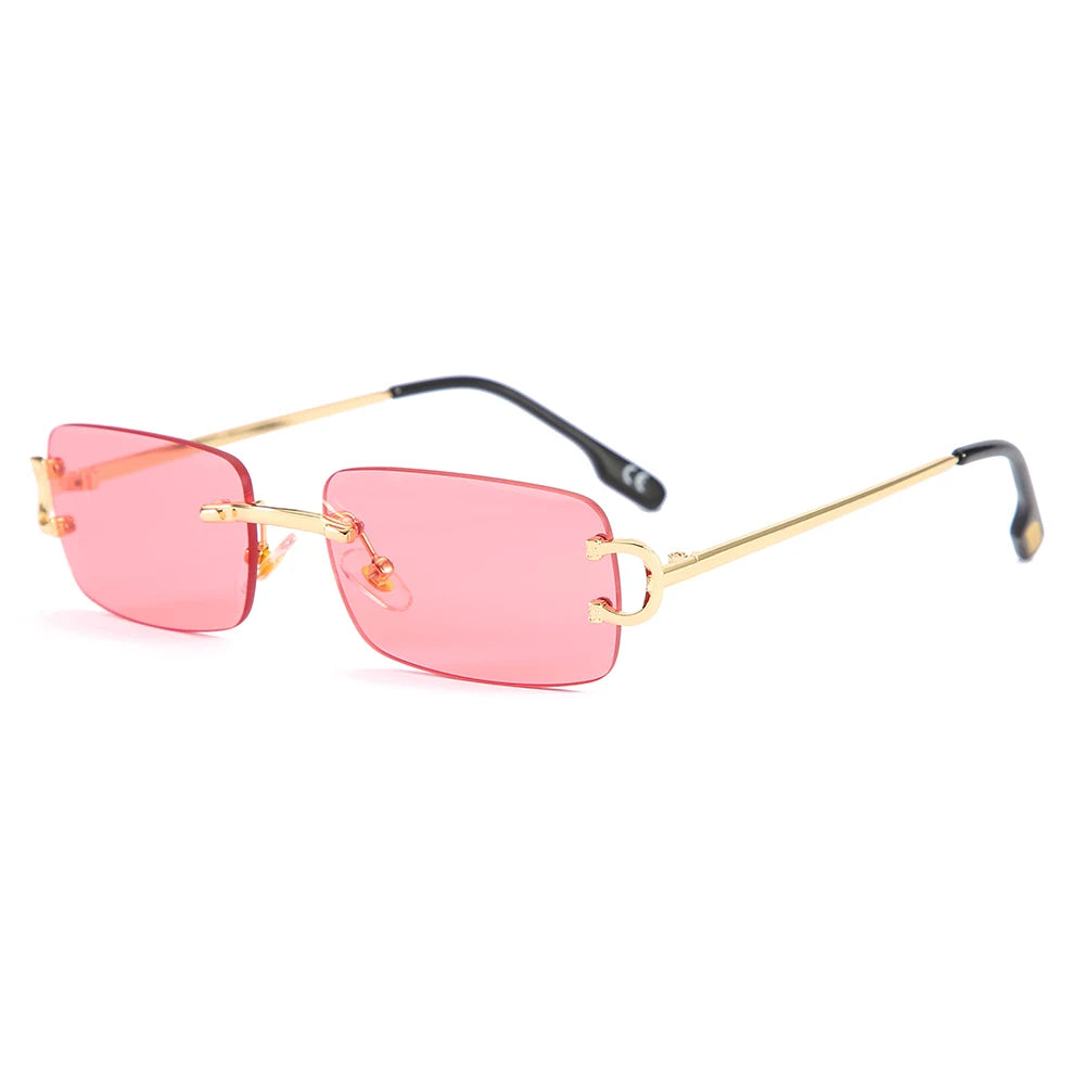 Metal Sunglasses-Vintage Square Frame