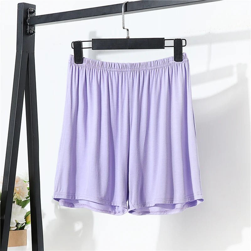 Loose Elastic Waist Modal Women's Shorts Summer plus Size Comfortable Home Casual Wide Leg Pants High Waist Thin Fabric