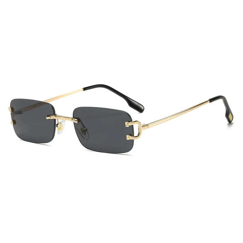 Metal Sunglasses-Vintage Square Frame