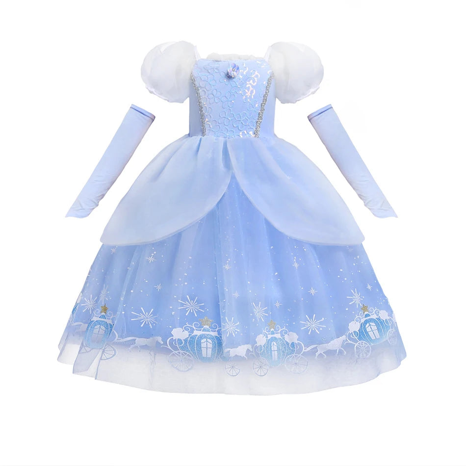 Girls Halloween Cinderella Princess Dress