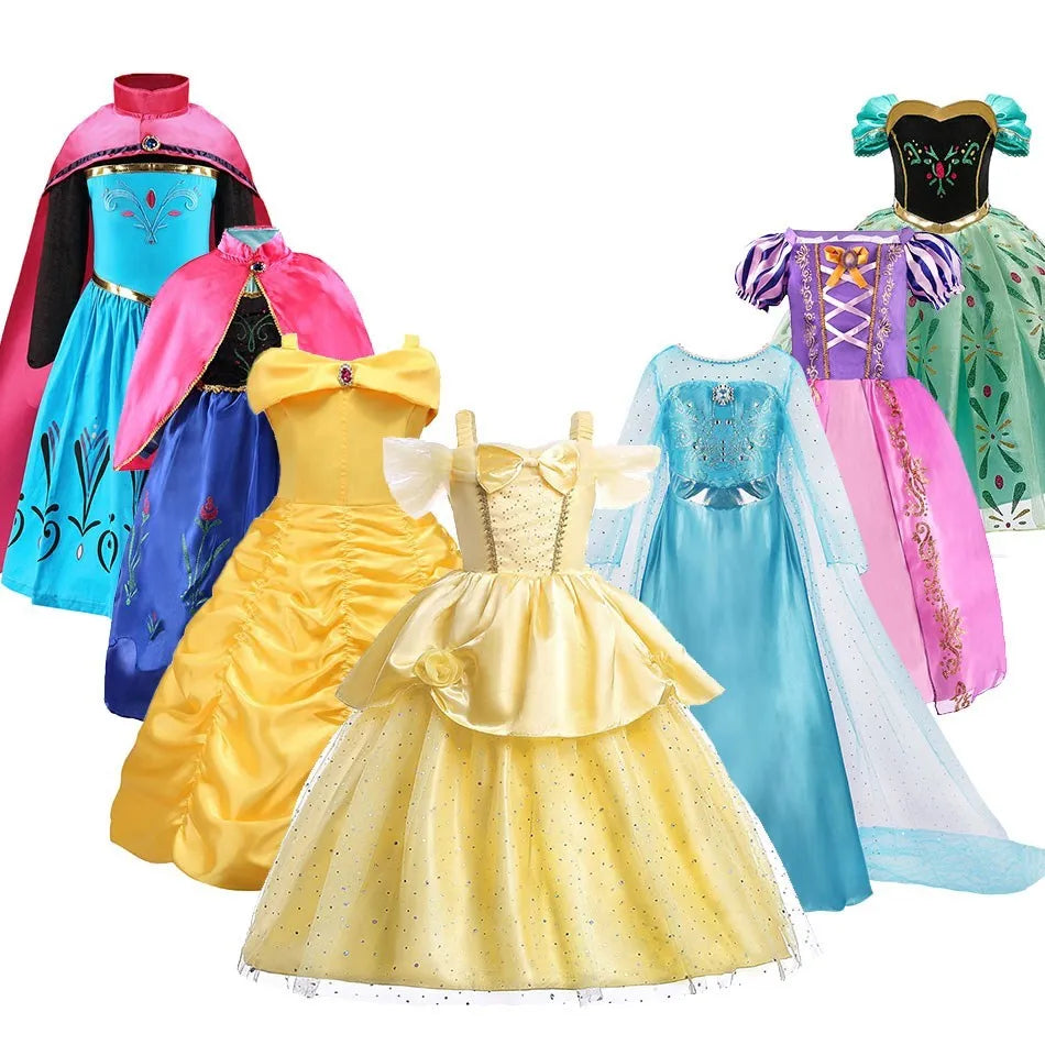 Kids Belle, Rapunzel, Cinderella, Anna, Elsa, Encanto Outfit