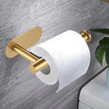 Self Adhesive Toilet Paper Holder Gold Stainless Steel Wall Mount No Punching Tissue Towel Roll Dispenser Bathroom Paper Hooks