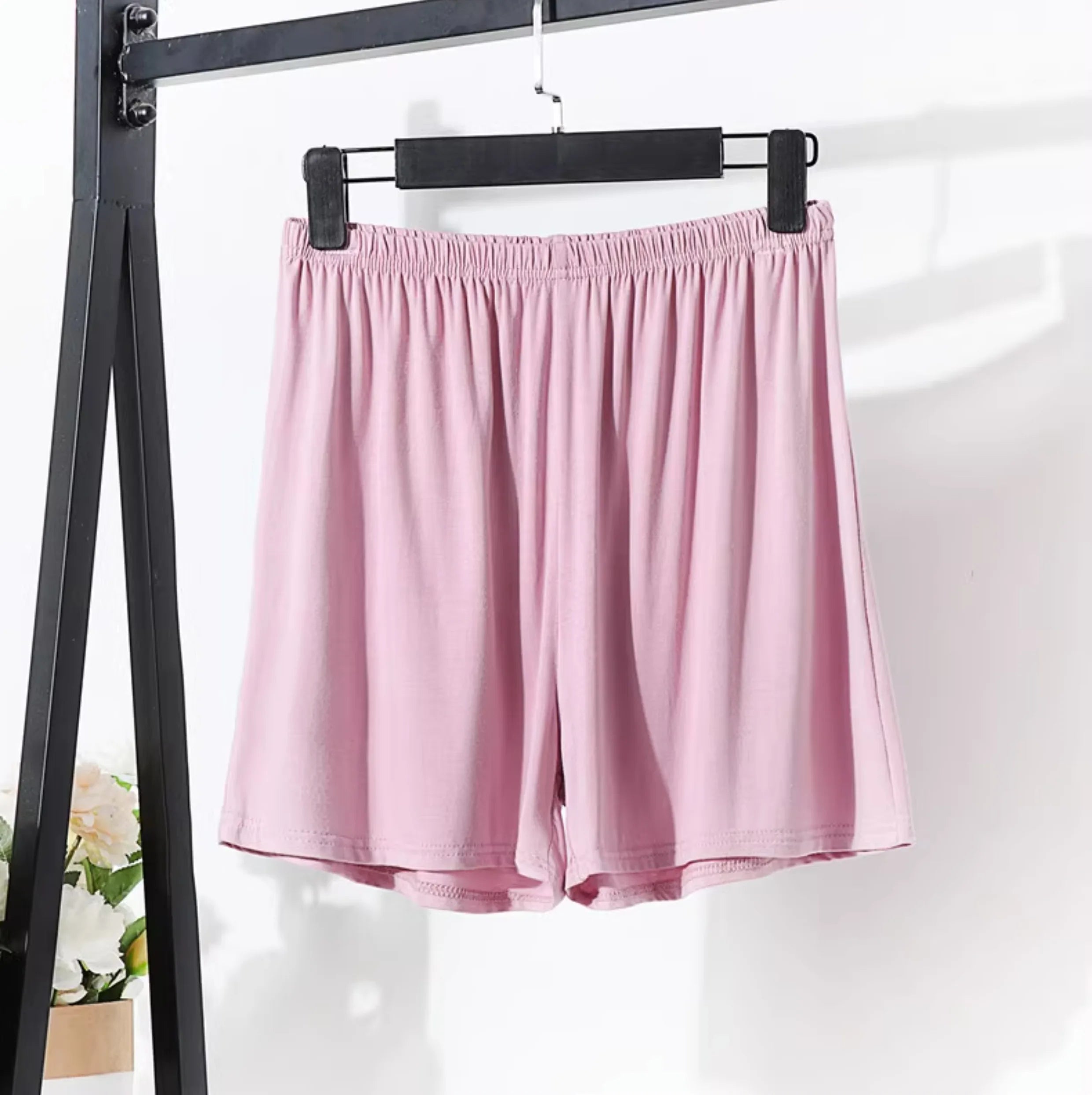 Loose Elastic Waist Modal Women's Shorts Summer plus Size Comfortable Home Casual Wide Leg Pants High Waist Thin Fabric