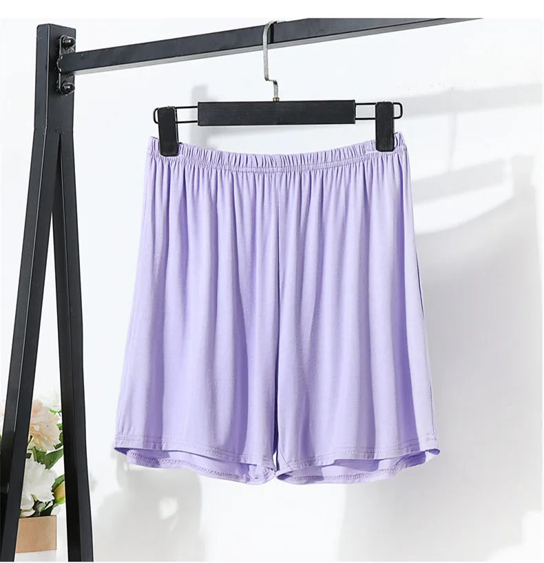 Loose Elastic Waist Modal Women's Shorts Summer plus Size Comfortable Home Casual Wide Leg Pants High Waist Thin Fabric