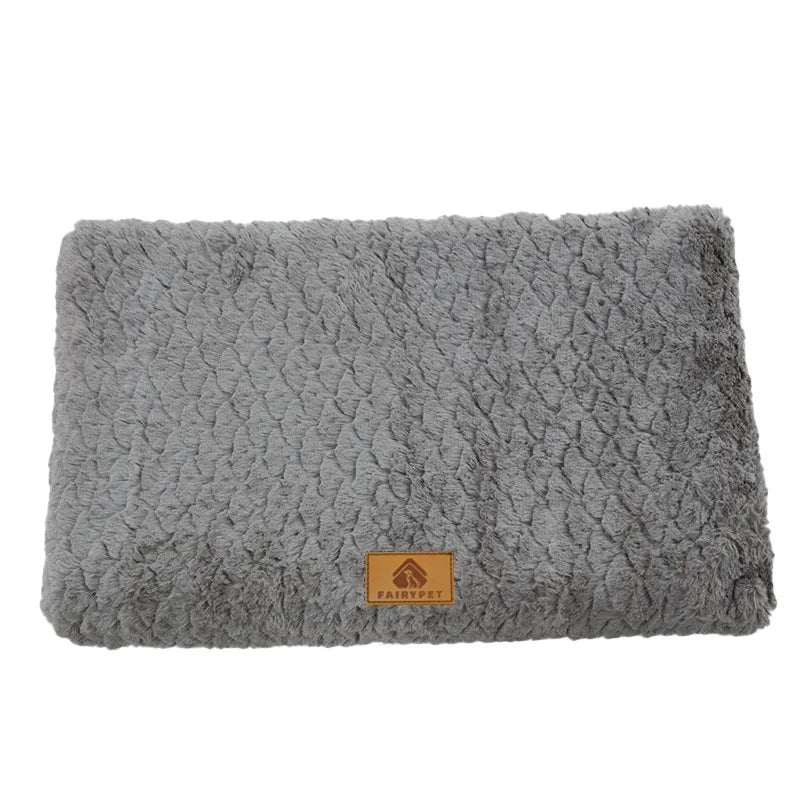 3D Foam Pet Bed With Removable Washable Faux Fur Cover Orthopedic Waterproof Dog Bed For Crate