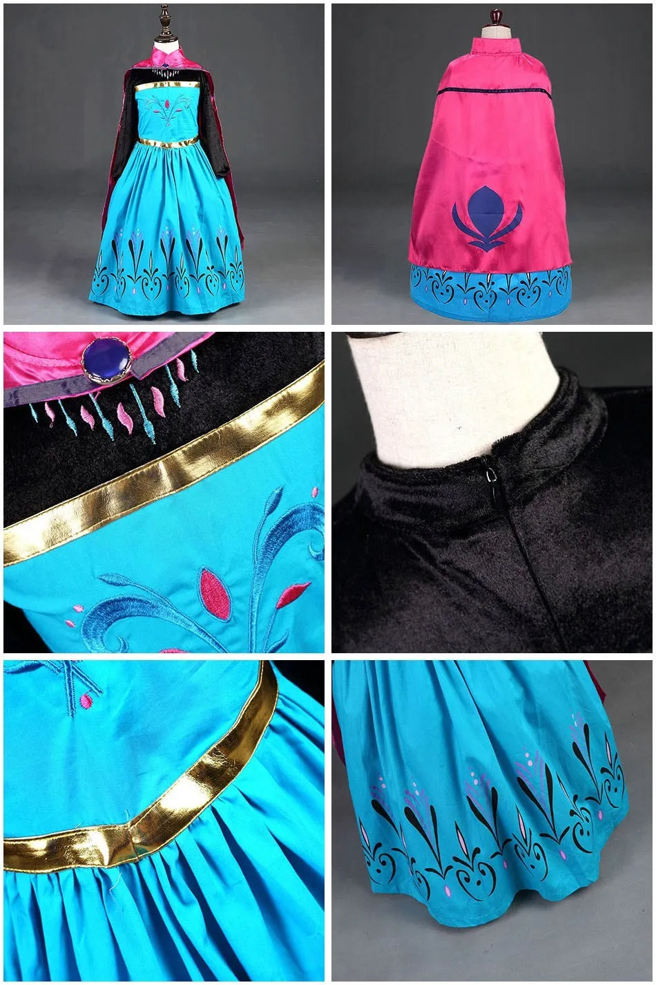 Kids Belle, Rapunzel, Cinderella, Anna, Elsa, Encanto Outfit
