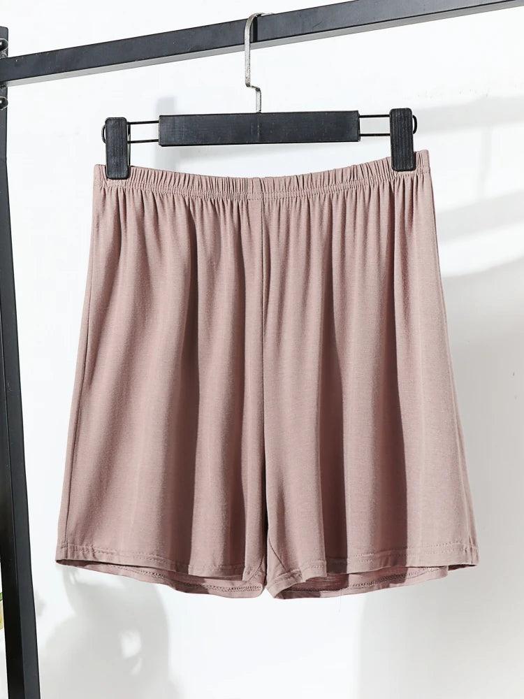 Loose Elastic Waist Modal Women's Shorts Summer plus Size Comfortable Home Casual Wide Leg Pants High Waist Thin Fabric